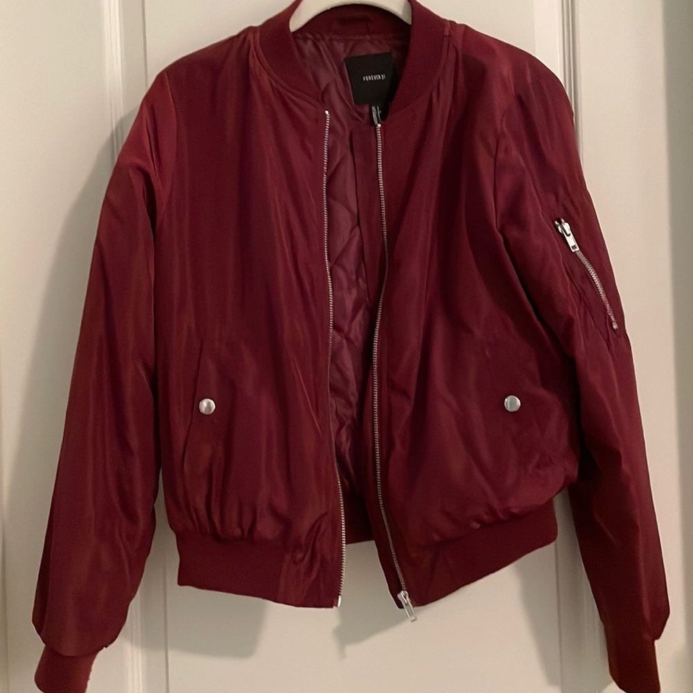 Maroon Bomber Jacket